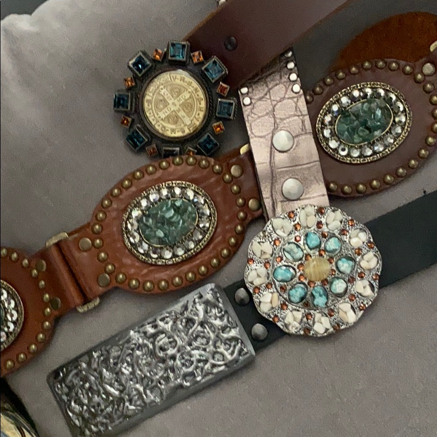 3 Belts  Buckles Leatherrock Fosterweld  Custom